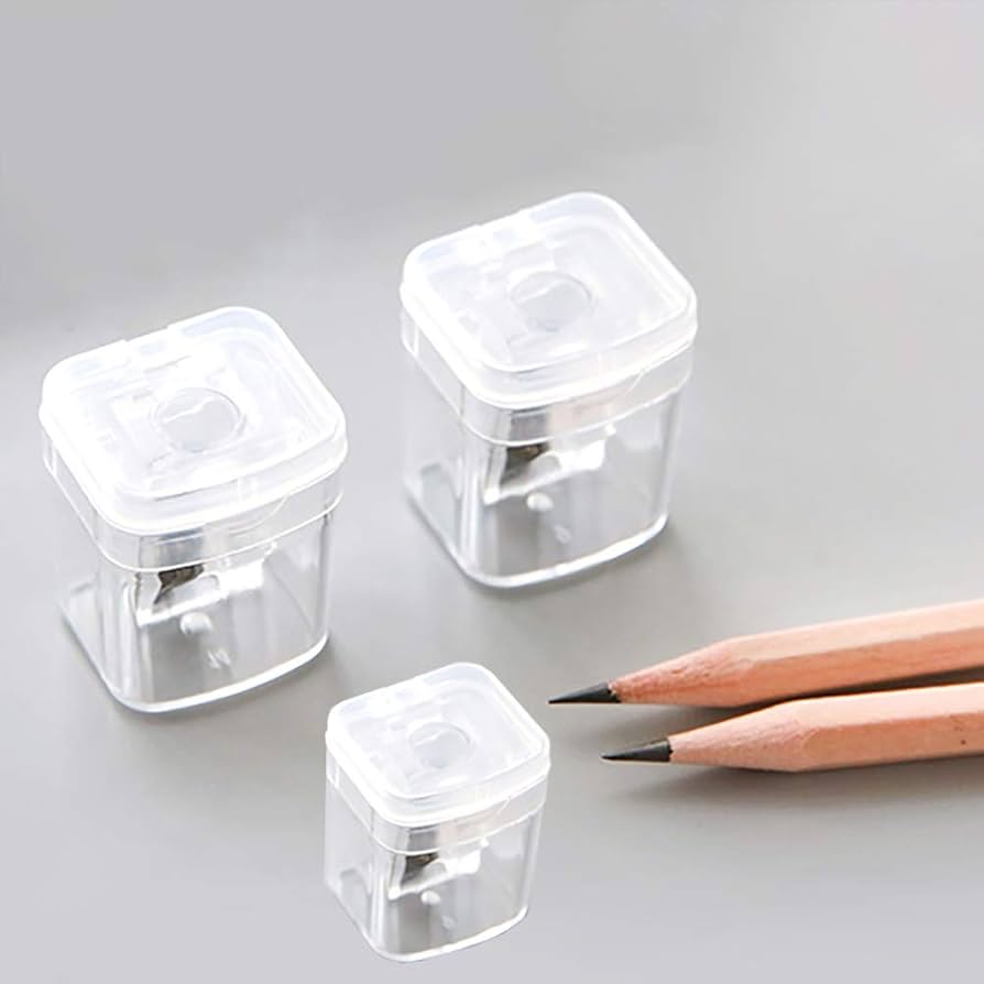 Amazon.co.jp: 透明鉛筆削り、かわいいミニ鉛筆削り、手動鉛筆